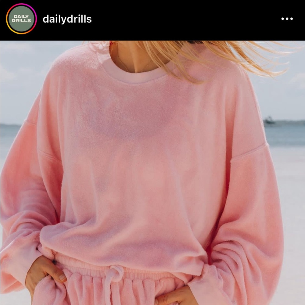 Daily Drills Terry Cloth Set Light Pink